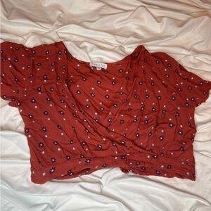 Patrons of Peace Rust Floral Blouse